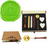 Deathly Hallows Sealing Wax Seal Stamp Wood Handle Melting Spoon Wax Stick Candle Gift Book Box kit