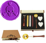 Bone Sealing Wax Seal Stamp Wood Handle Melting Spoon Wax Stick Candle Gift Book Box kit