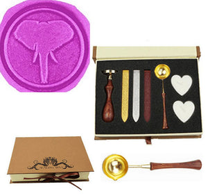 Elephant Sealing Wax Seal Stamp Spoon Wax Stick Candle Gift Book Box kit