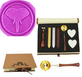 Elephant Sealing Wax Seal Stamp Spoon Wax Stick Candle Gift Book Box kit