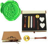 Keep Calm and Carry On Crown Sealing Wax Seal Stamp Spoon Wax Stick Candle Gift Book Box kit