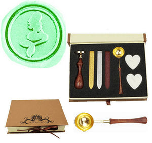 Mermaid Sealing Wax Seal Stamp Spoon Wax Stick Candle Gift Box kit