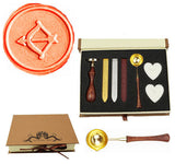 Archery Sealing Wax Seal Stamp Wood Handle Melting Spoon Wax Stick Candle Gift Book Box kit