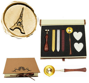 The Eiffel Tower Sealing Wax Seal Stamp Spoon Stick Candle Gift Box kit