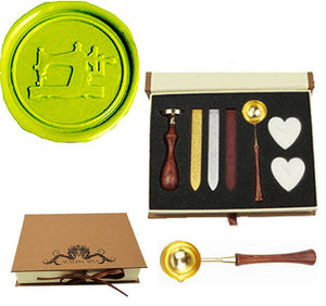 Sewing Machine Sealing Wax Seal Stamp Spoon Wax Stick Candle Gift Box kit