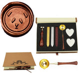 Panda Face Sealing Wax Seal Stamp Spoon Wax Stick Candle Gift Box kit