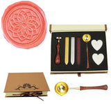 Flower Sealing Wax Seal Stamp Spoon Wax Stick Candle Gift Box kit