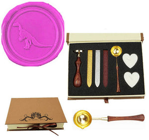 The Dinosaur Sealing Wax Seal Stamp Spoon Stick Candle Gift Box kit