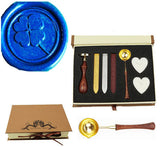 Clover Sealing Wax Seal Stamp Wood Handle Melting Spoon Wax Stick Candle Gift Book Box kit