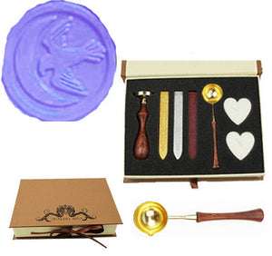 Eagle Moon Sealing Wax Seal Stamp Spoon Wax Stick Candle Gift Box kit