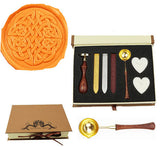 Celtic Knot Sealing Wax Seal Stamp Wood Handle Melting Spoon Wax Stick Candle Gift Book Box kit