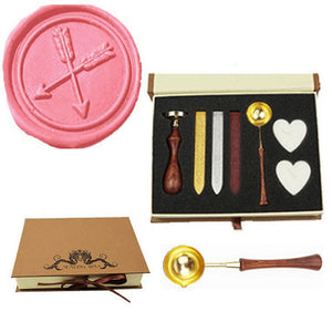 Double Arrow Sealing Wax Seal Stamp Spoon Wax Stick Candle Gift Book Box kit