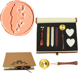 Bear Sealing Wax Seal Stamp Wood Handle Melting Spoon Wax Stick Candle Gift Book Box kit