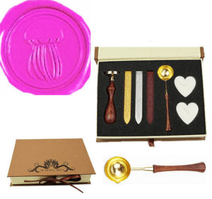 Jellyfish Sealing Wax Seal Stamp Spoon Wax Stick Candle Gift Box kit