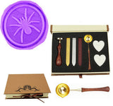 Spider Sealing Wax Seal Stamp Spoon Stick Candle Gift Box kit