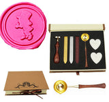 Alice In Wonderland Sealing Wax Seal Stamp Wood Handle Melting Spoon Wax Stick Candle Gift Book Box kit