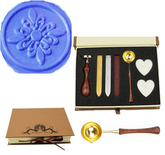 Decorative pattern Barque Sealing Wax Seal Stamp Spoon Wax Stick Candle Gift Book Box kit