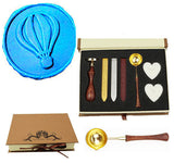 Balloon Sealing Wax Seal Stamp Wood Handle Melting Spoon Wax Stick Candle Gift Book Box kit