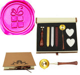 Gift Box Shape Sealing Wax Seal Stamp Spoon Wax Stick Candle Gift Box kit