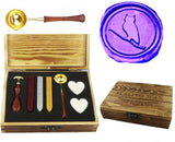 Owl On A Branch Sealing Wax Seal Stamp Spoon Wax Stick Candle Wooden Gift Box Set
