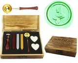 Mermaid Sealing Wax Seal Stamp Spoon Wax Stick Candle Wooden Gift Box Set