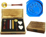 Dragon Sealing Wax Seal Stamp Wax Stick Candle Wooden Book Gift Box Set