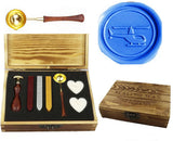 Helicopter Sealing Wax Seal Stamp Spoon Wax Stick Candle Wooden Gift Box Set