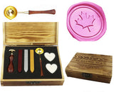 Maple Leaf Sealing Wax Seal Stamp Spoon Wax Stick Candle Wooden Gift Box Set