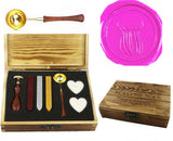 Jellyfish Sealing Wax Seal Stamp Spoon Wax Stick Candle Wooden Gift Box Set