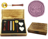 Read Me Sealing Wax Seal Stamp Spoon Wax Stick Candle Wooden Gift Box Set
