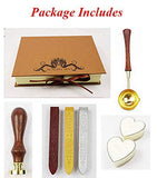 Compass Sealing Wax Seal Stamp Wood Handle Melting Spoon Wax Stick Candle Gift Book Box ki