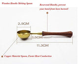 Bone Sealing Wax Seal Stamp Wood Handle Melting Spoon Wax Stick Candle Gift Book Box kit