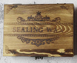 Fine Leaf Sealing Wax Seal Stamp Spoon Wax Stick Candle Wooden Gift Box Set