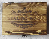 Heraldic Filigree Fire Dragon Sealing Wax Seal Stamp Spoon Wax Stick Candle Wooden Gift Box Set