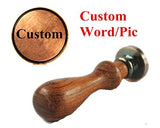 MDLG Vintage Custom Made Your Design Letter Picture Logo Personalized Wedding Invitation Wax Seal Stamp Rosewood Handle Set