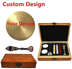 Custom Your Design Wax Seal Stamp Wood Box Kit