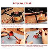 Clock Cool Sealing Wax Seal Stamp Kit Melting Spoon Wax Stick Candle Wooden Book Gift Box Set