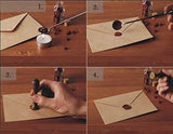 Dachshund Dog Sealing Wax Seal Stamp Wood Handle Melting Spoon Wax Stick Candle Gift Book Box kit