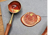 Water Wave Sealing Wax Seal Stamp Spoon Stick Candle Wooden Gift Box Set