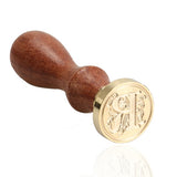 Sealing Wax Stamp Classic Initial Wax Seal Stamp Alphabet 26 Letter A-Z Retro Wood Stamp Vintage DIY Stamps E5M1