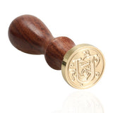 Sealing Wax Stamp Classic Initial Wax Seal Stamp Alphabet 26 Letter A-Z Retro Wood Stamp Vintage DIY Stamps E5M1