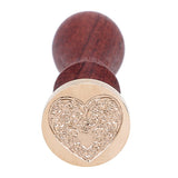 Brass Head Wooden Handle Sealing Stamps Flower Heart Tree Wax Seal Stamp Letter Card Envelope for Christmas Wedding Scrapbook