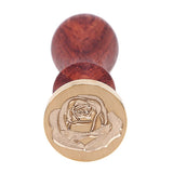 Brass Head Wooden Handle Sealing Stamps Flower Heart Tree Wax Seal Stamp Letter Card Envelope for Christmas Wedding Scrapbook