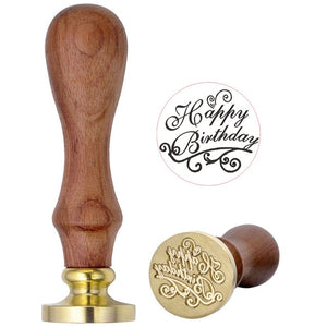 Mogoko 1x Wax Seal Stamp Retro Wood Classic Decorative Merry Christmas Happy Birthday Invitation Antique Sealing Stamp Valentine