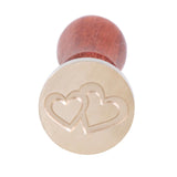 1PC Love Series Retro Wood Handle Sealing Wax Stamp Decorative Greeting Birthday Wedding Invitation Sealing Stamps