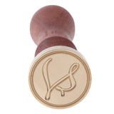 Retro Wood Handle Alphabet Brass Head Stamps Wax Seal Stamps Classic Post Decorative Vintage DIY Wedding Invitation