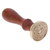 Retro Style Wood Sealing Wax Classic Antique Stamp Initial Wax Seal Stamp Alphabet wood Stamp with Beech Handle