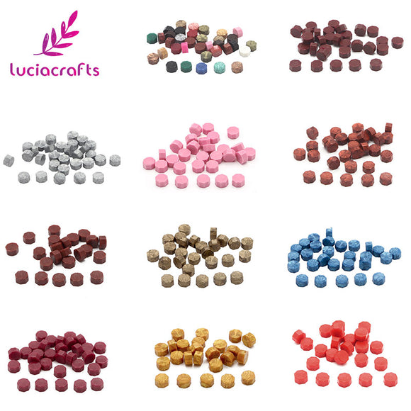 Lucia crafts 50pcs Multicolor Vintage Sealing Wax Beads Wax Seal Granule for Envelope Wedding Wax Seal Stamps 074004039