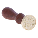 Ancient Antique Sealing Wax Stamp Tree Plant Retro Post Decorative Seal Stamps Gifts with Wooden Handle Paper Decor Stamp
