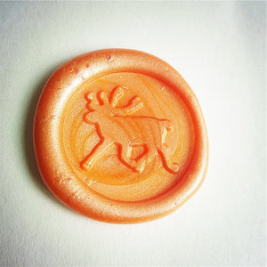 Christmas deer Wax Seal Stamp - Xmas deer logo Gold Plated Wax Seal Stamp  Sealing wax stamp, sealing stamp